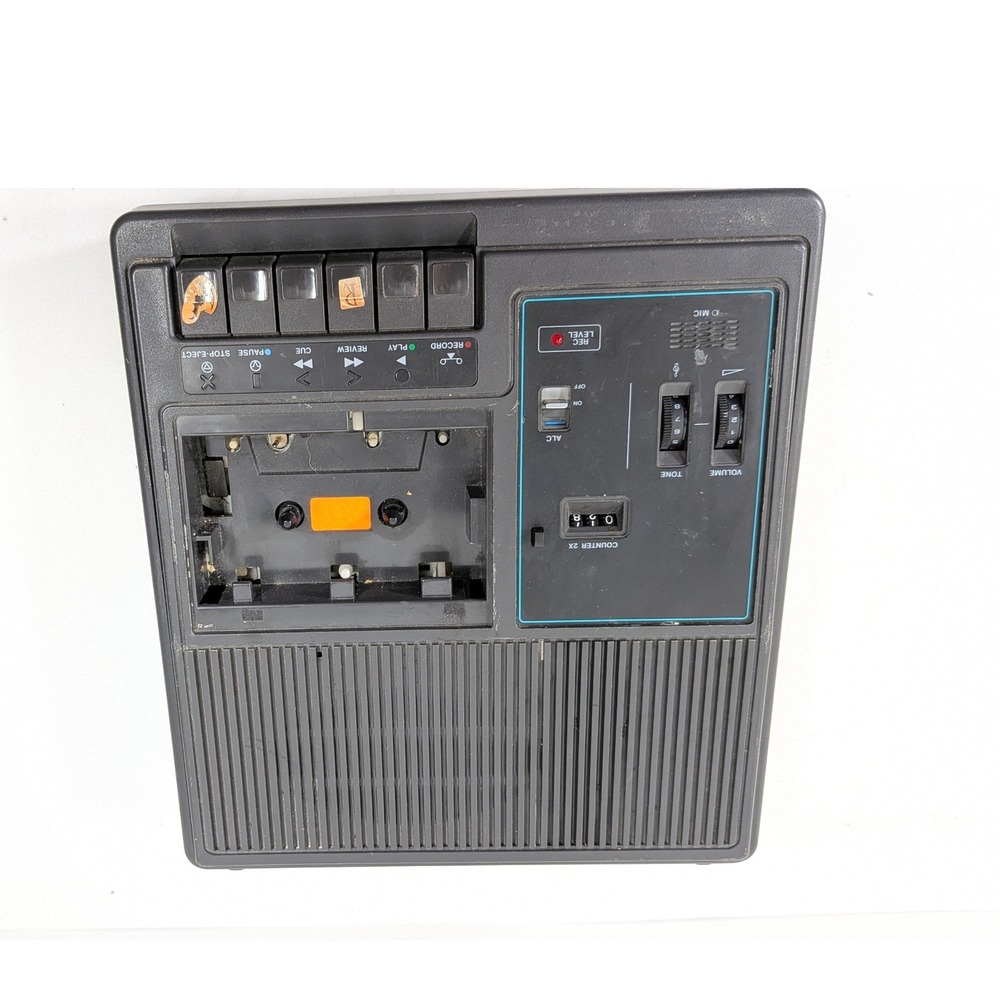 Bell & Howell 3181A Portable Cassette Tape Recorder Player Vintage Gray AC DC - Picture 2 of 9